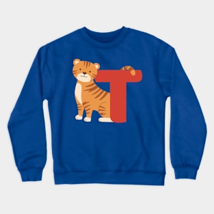 Animal alphabet T Crewneck Sweatshirt